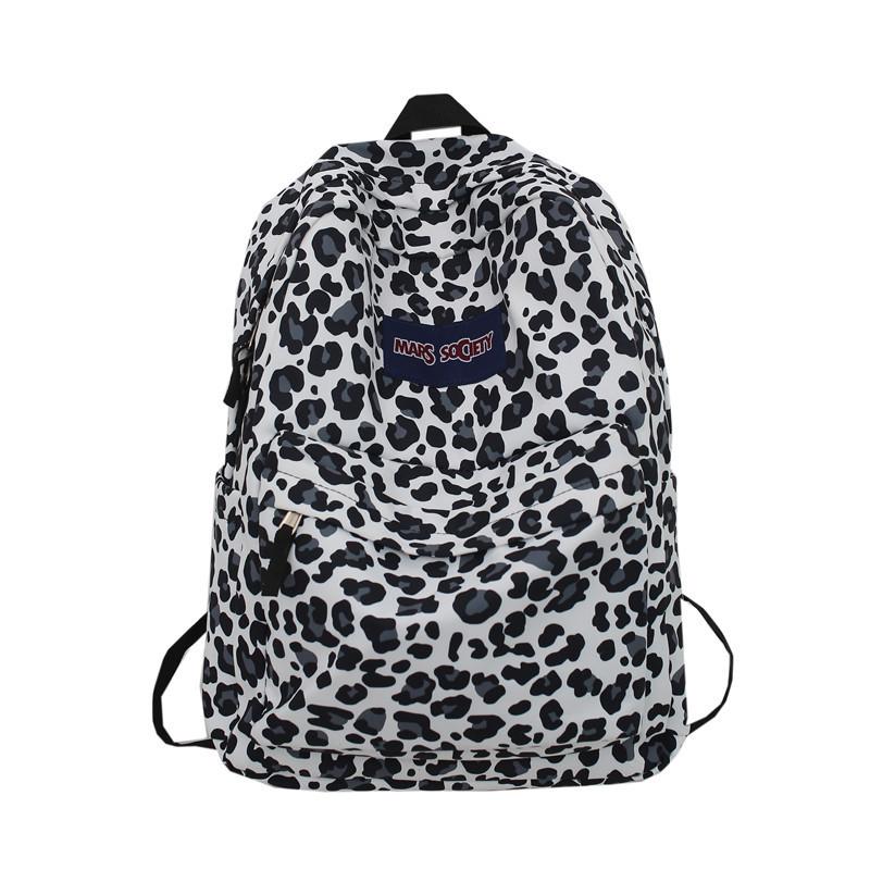 Fashion Leopard Print Pattern Letter Decoration Student Casual Backpack For Teen