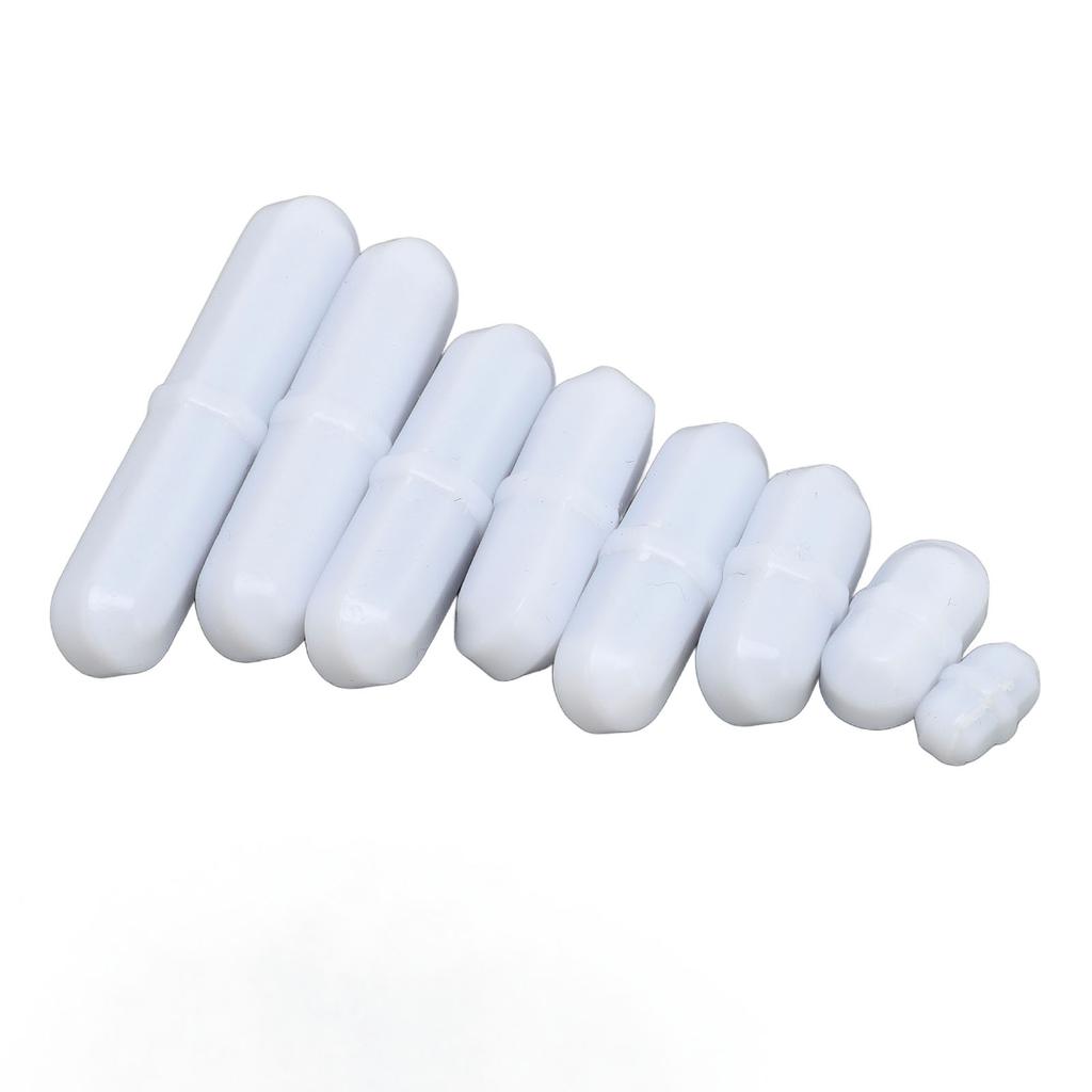 8 Pcs Set Magnetic Stir Bar 10 15 20 25 25 30 35 40mm PTFE Magnetic Stirrer Mixer Stir Rod for Laboratory