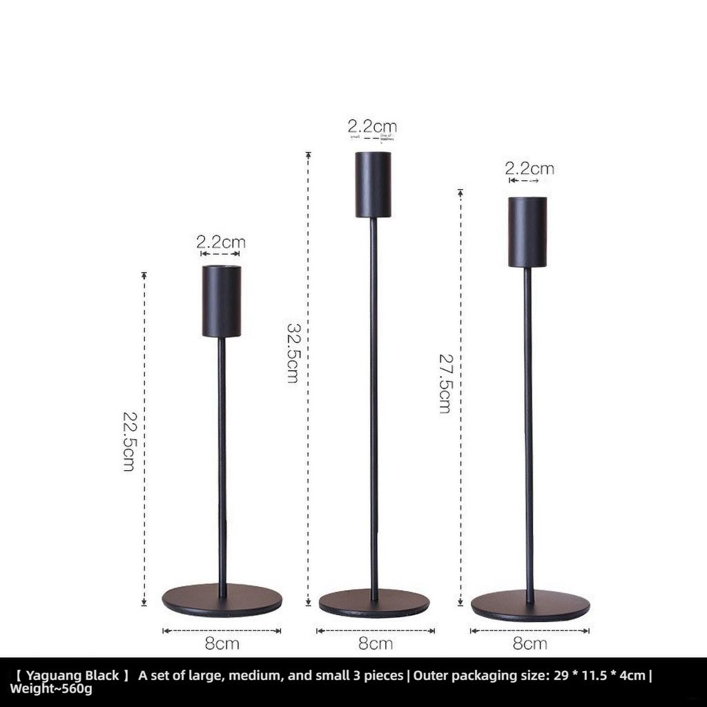 Gold Metal Pillar Candle Holder for Candles for Candles, Table Design Candlesticks Tabletop Decorative Home Dining Centerpiece