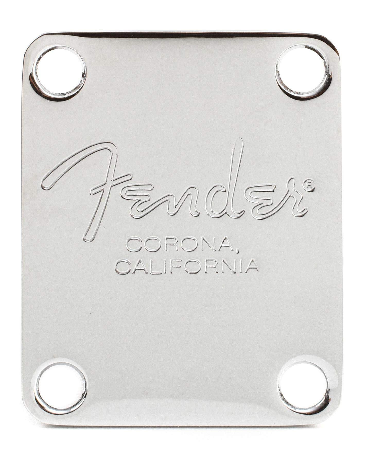 

Fender American Series Bass Neck Plate with Stamp 4-Bolt Fender Corona (Chrome)
