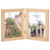Terrier 3 Wooden Photo Frame, 2L Size, 2-Panel, Vertical, Natural, FWTR3-NT2L2T