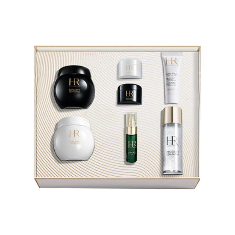 Helena HR Black and White Bandage Cream + Green Bottle Essence Skin Care Set, Moisturizing and Repairing Seven-piece Set