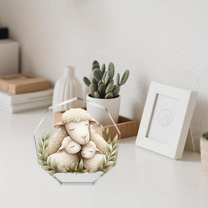 White Lambs Design, Unique Creative Office & Home Desktop Decor, Christmas Gifts, Festive Tabletop Display, Nurseries, Home Desk Living Room Acrylic