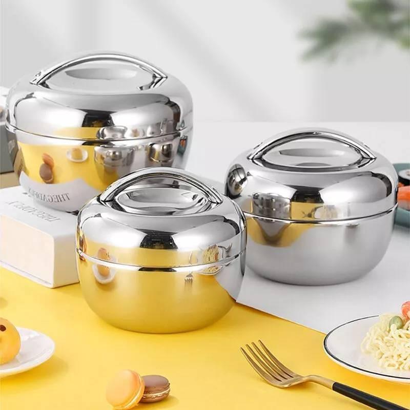 Versatile Insulated Apple Shape Lunch Container Made From Premium Stainless Steel