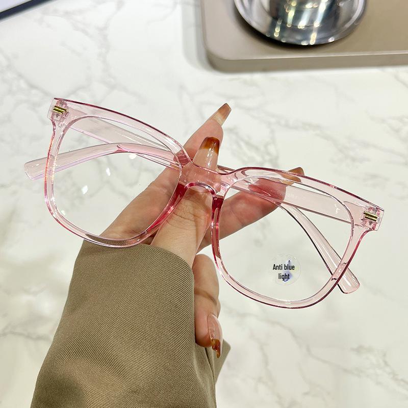 Large Anti-Blue Light Glasses - Unisex Fashion for Men & Women, European & Korean Style, Celebrity & Student Myopia Glasses