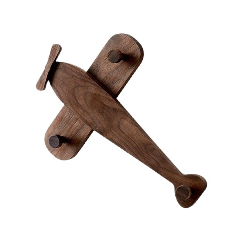 

Fun Airplanes Design Solid Wood Wall Hook For Childrens Room Decorative Key Holder And Easy Installation 1