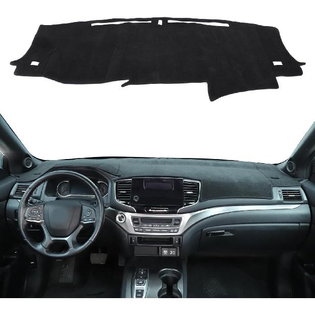 LLKUANG Dash Cover Mat Dashboard Mat Compatible with Honda Pilot 2016-2022,Polyester Car Dashboard Cover Sun Shade Pad,Suede Car Anti-Slip Dash Board