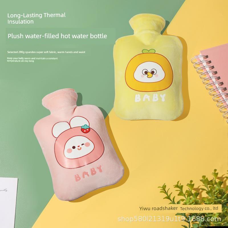 New Type of Hot Water Bottle for Students, Thickened and Cute, Cartoon Plush Warm Hand Warmer
