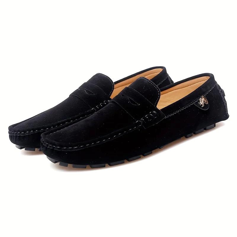 Pánské ležérní boty Módní Pánské Semišové Měkké Pánské Mokasíny Pánské Boty na Řízení špinavě bílé boty pro muže zapatos casuales