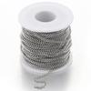 2 meters Stainless Steel Rolo Bulk Chains Cable Link Chain for Neckalce Bracelet Jewelry Making DIY Accessories Wholesale
