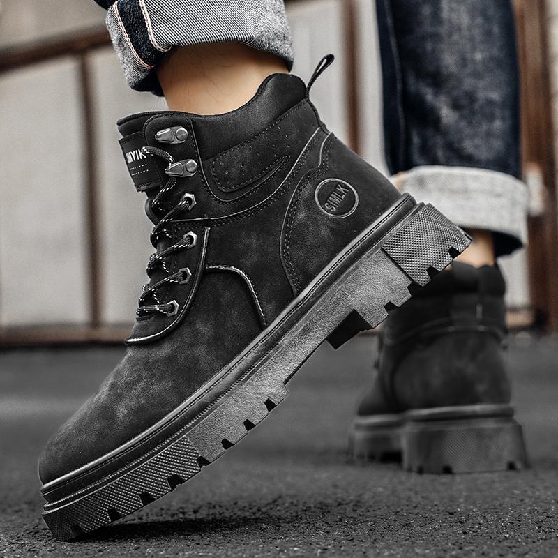 Men's boots autumn and winter new casual boots high-top non-slip soft bottom comfort outdoor boots fashion youth tooling boots