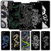 Phone Case For Samsung Galaxy S23 S22 Ultra S20 S21 FE 5G S10 S9 Plus S10E S8 Note 10 20 Silicone Black Cover Dragon Fashion