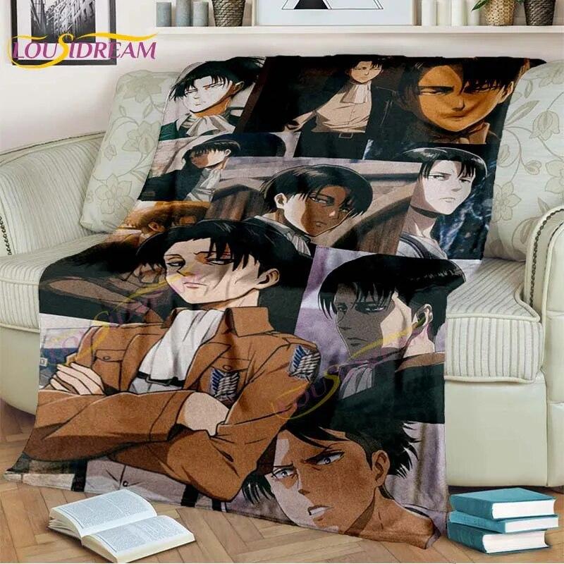 Classic Anime Blanket Attack On Titan Blanket Eren Jaeger Blanket for Bedroom Sofa Livingroom Cartoon Blanket Children's Blanket