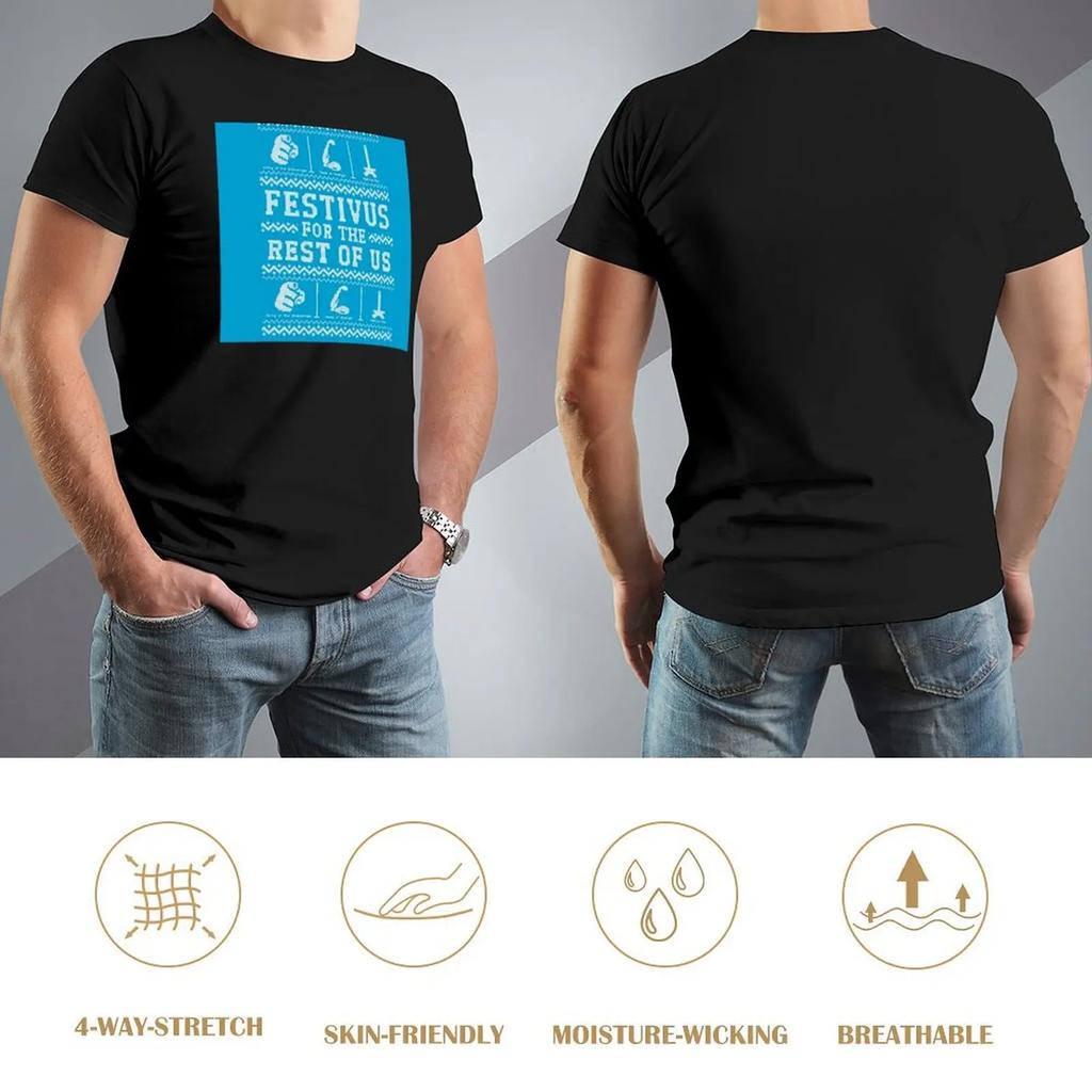 Festivus For The Rest Of Us In Blue T-Shirt Anime Figures Shirts Graphic Tees Boys Whites Aesthetic Clothing Men'S T Shirts