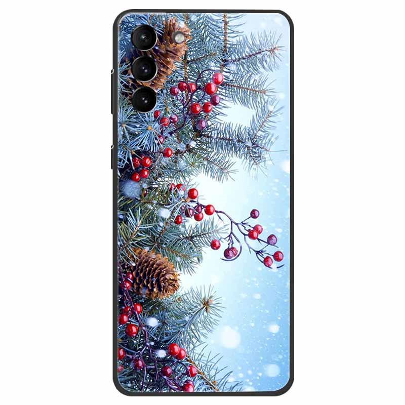 Christmas Case For Samsung S21 Plus Case S21 FE Silicone Soft TPU Cover for Samsung Galaxy S21 / S21 Ultra FE + 5G Case New Year
