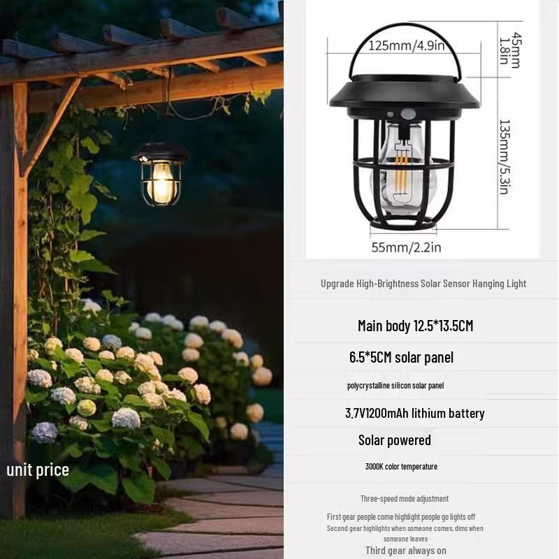 

Waterproof Solar Hanging Tree Lights - Auto-Sensing Outdoor Lights for Garden, Balcony, Small Yard