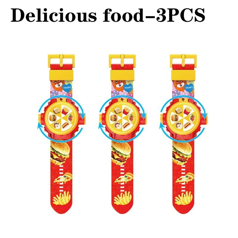1-5PCS Projection Christmas Watch LED Glowing Kids Watch Fun Toy Trendy Accessory with Multiple Patterns Birthday Christmas Gift