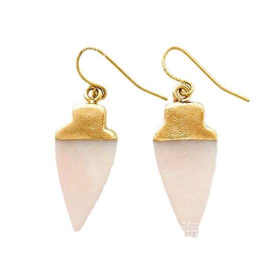 

Versatile Geometric Pink Stone Earrings: European & American Style