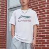 Li-Ning Graffiti Logo Print Sports Crew Neck T-Shirt Men Tops White AHSS879-4