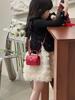 Cross-border Mini Square Kids' Handbag: Diamond Pattern, Embroidered, Versatile Crossbody and Coin Purse for Girls