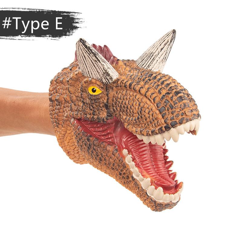 Jurassic Dinosaur Hand Puppets - T-Rex & Shark Plush Toys for Kids Imaginative Play, Parent-Child Role Play Gift Set