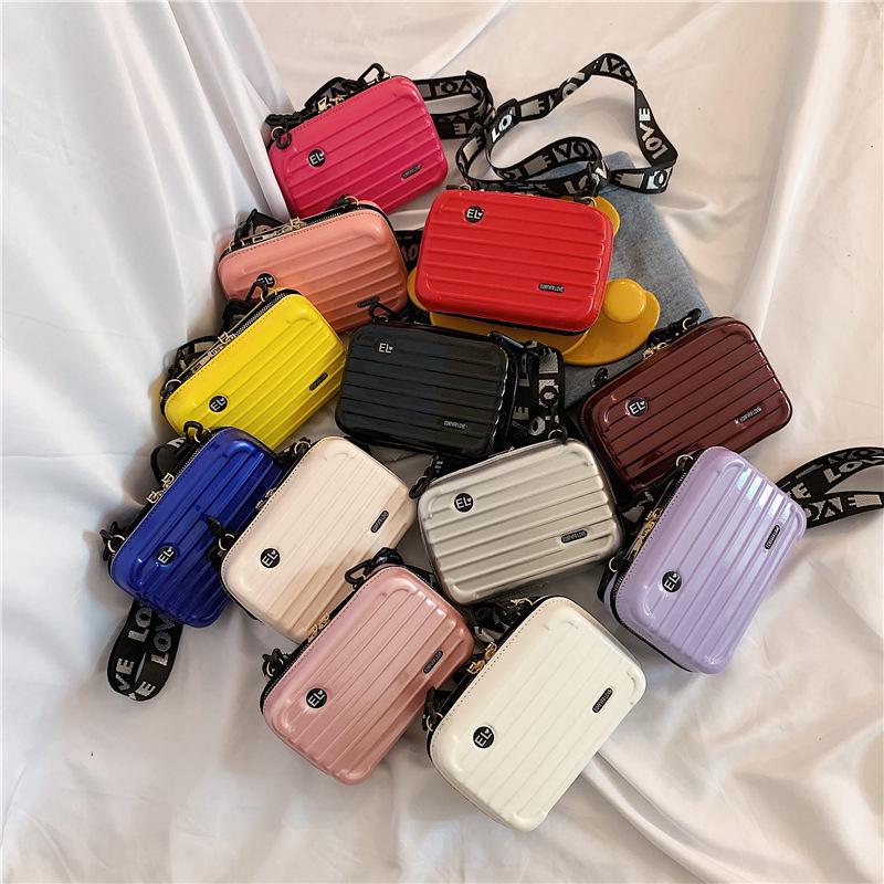 Bags bag women's new messenger bag women's mini suitcase mobile phone bag horizontal diagonal span small bag mobile phone bag