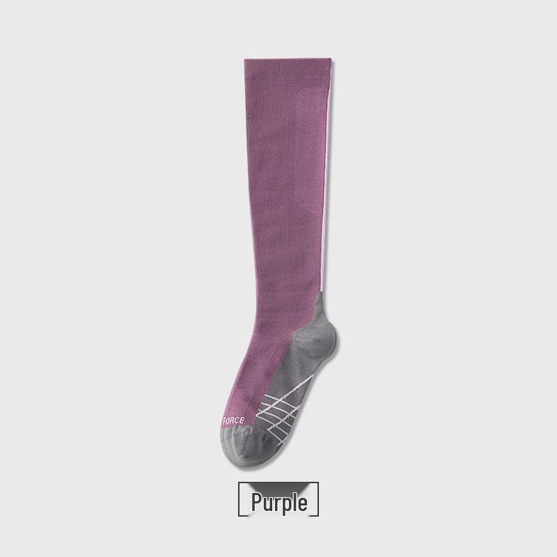 Women's Long Thigh-High Sports Calf Socks - Breathable, Sweat-Absorbent for Running, Hiking, Cycling & Outdoor Activities