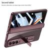 Samsung Z Fold 4 Transparent Magnetic Stand Case with Electroplated Phantom Design