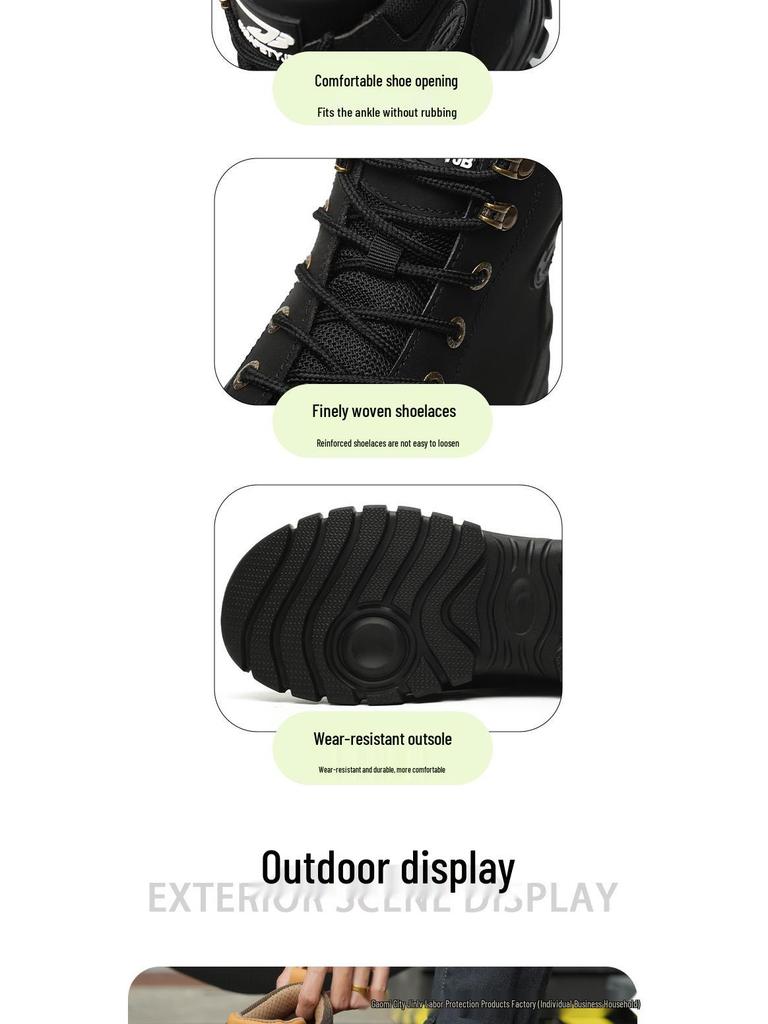 Men's Winter Safety Boots: Anti-Smash, Anti-Puncture, Warm, Comfortable, Casual Protection Shoes