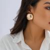 Modetrend Retro Metalltextur Gestreifte Ohrstecker für Damen, Hip Hop Einfache Geometrische C-förmige Ohrringe