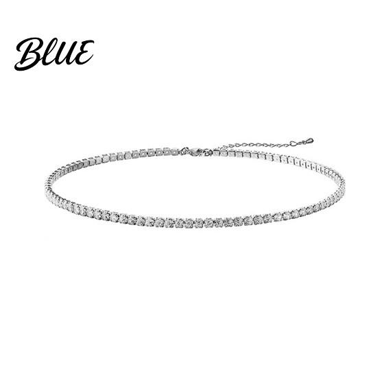Feminine Neckwear Women Necklace Rhinestone No Pendant Adjustable with Extended