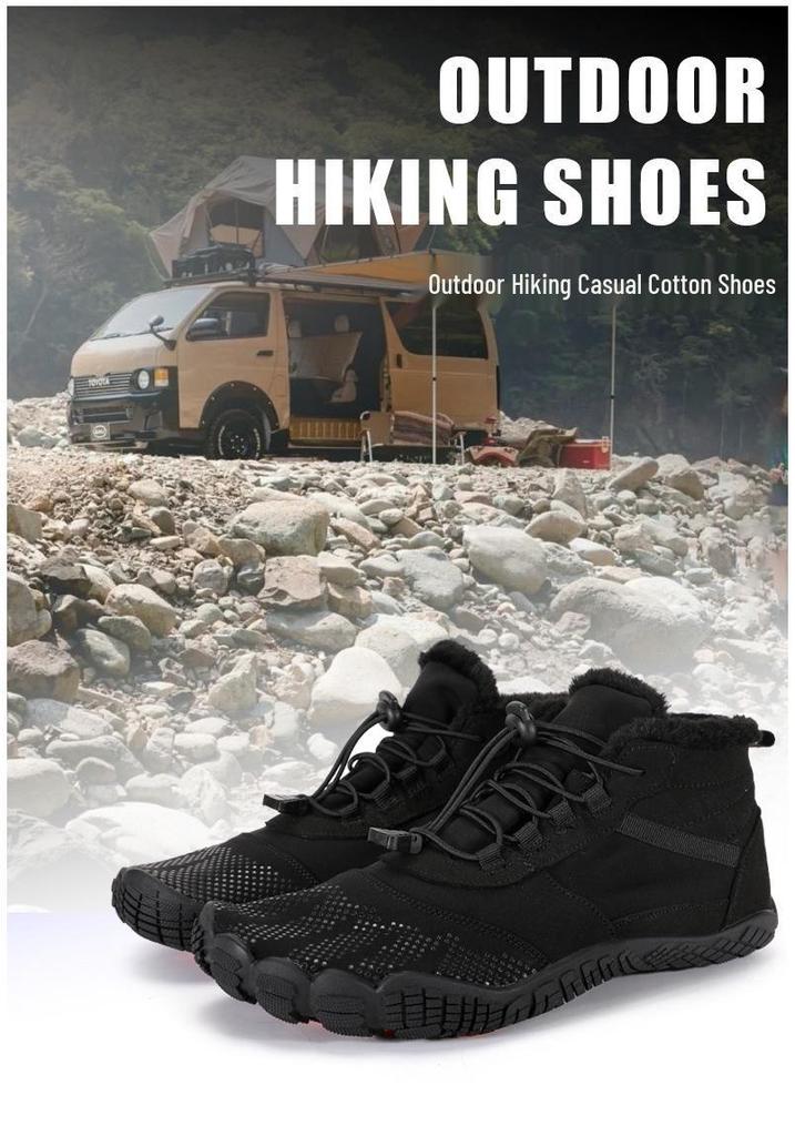Couples' Winter Warm Five-Finger Non-Slip Waterproof Hiking and Cycling Shoes