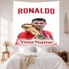 Cristiano Ronaldo Niestandardowa Dekoracja Ścienna z Twoim Imieniem Gobelin Sztuka na Pamięć o Zwierzętach Urodziny Wesela Tło Imprezowe Prezent Rodzinny