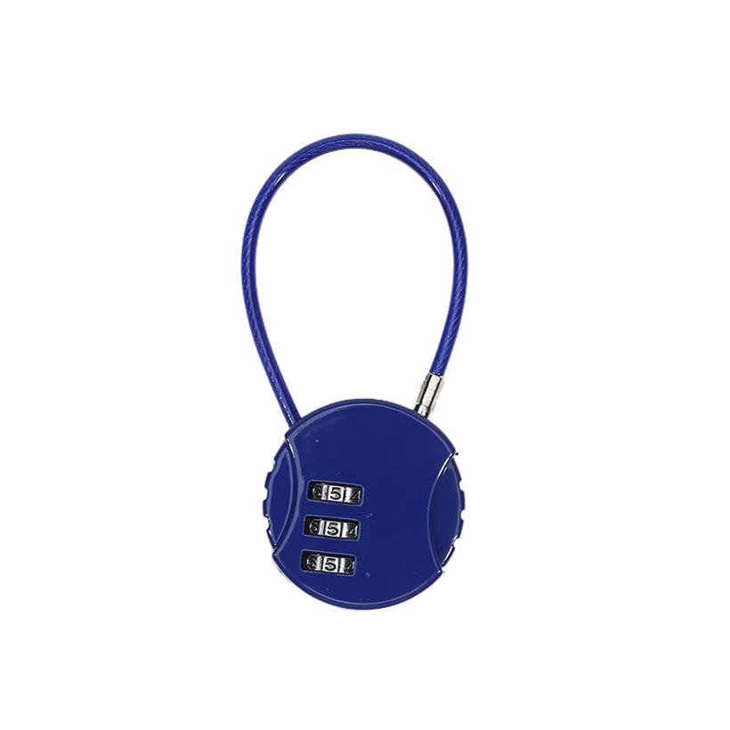3-Digit Cable Luggage Locks Multifunctional Re-Settable Combination Padlocks Backpack Suitcase Code Locks for School Office