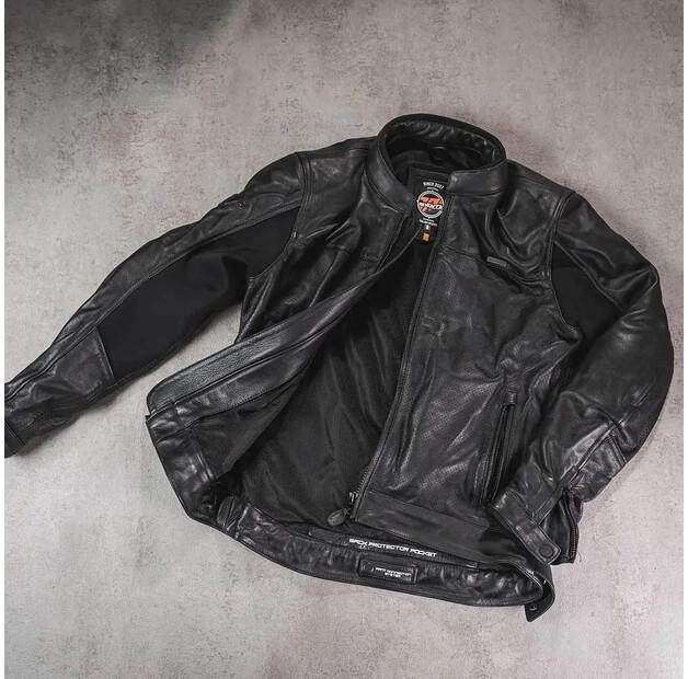 Seventy Degrees SD-JL4 Legend Classic Perforated Leather Motorcycle Jacket