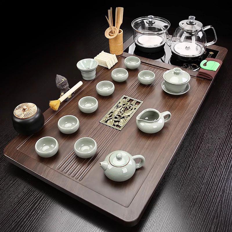 Jiakangming Automatic Tea Tray with Integrated Kettle Tea Set