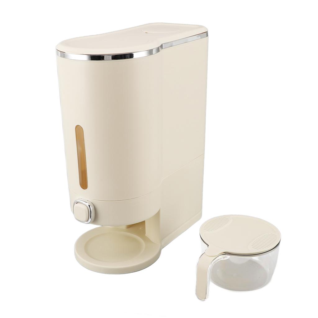 Boîtes à Riz Pression Blanc Crème Anti-Insectes Anti-Humidité Seau de Stockage pour Riz Usage Domestique Seau de Stockage pour Riz