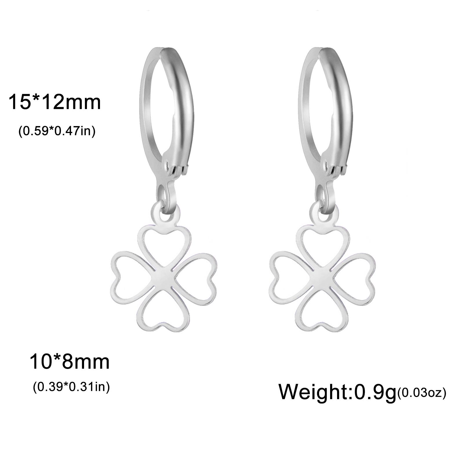 

Stainless Steel Mini Four-leaf Clover Pendant Earrings Gold Color Lucky Earrings Jewelry Wholesale Mother s Day Gifts 2026