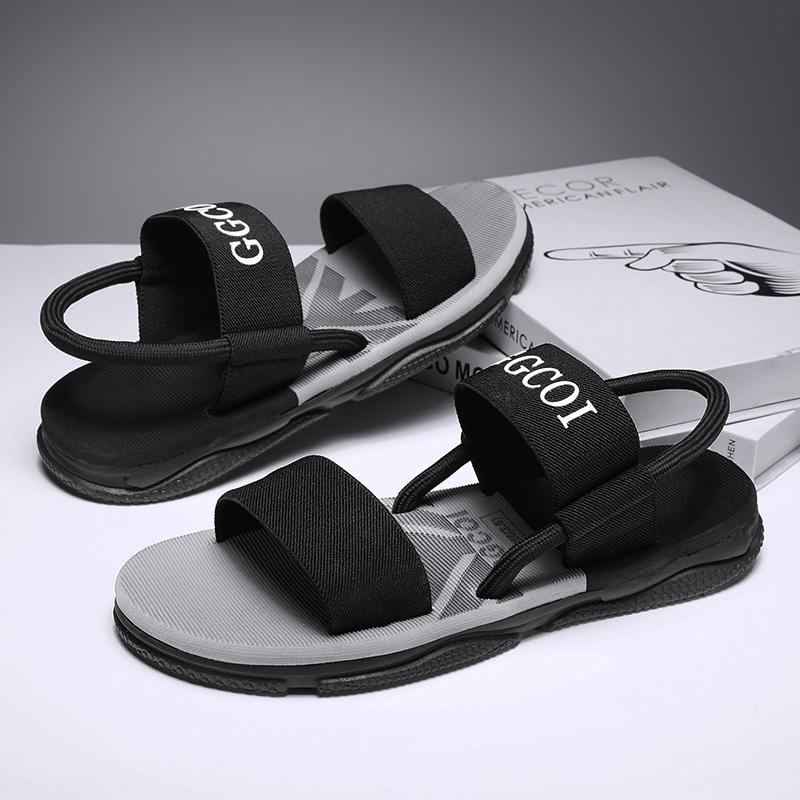 

Сандалии мягкие и удобные легкие износостойкие вентилируемые нескользящие туфли для дома и улицы для мужчин модные новые унисекс 38 черный серый