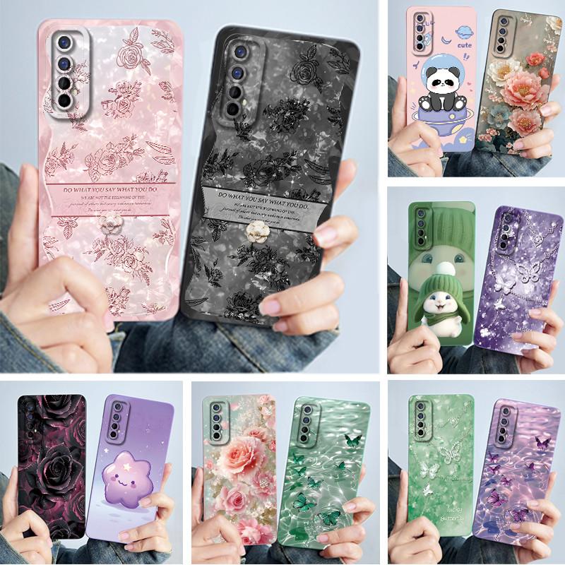 For Realme 7 Phone Case Fashion Simplicity Soft Liquid Silicone Shell Back Cover For Realme 7 Pro RMX2170 Realme7 RMX2151 Fundas