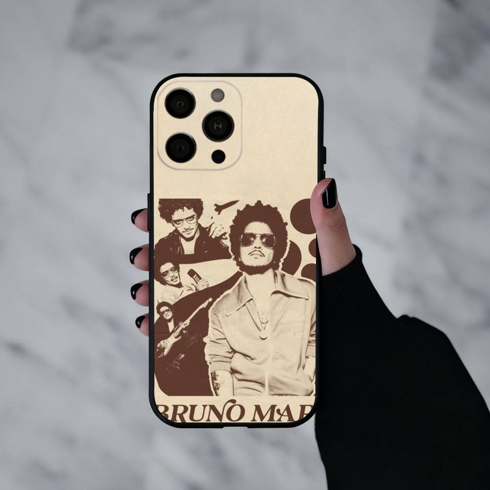 Coque de téléphone Talented Singer B-Bruno M-Mars Pour iPhone 17pro, 16,15,14,13,12,11 X XR Plus,Autres Housse Souple Noire