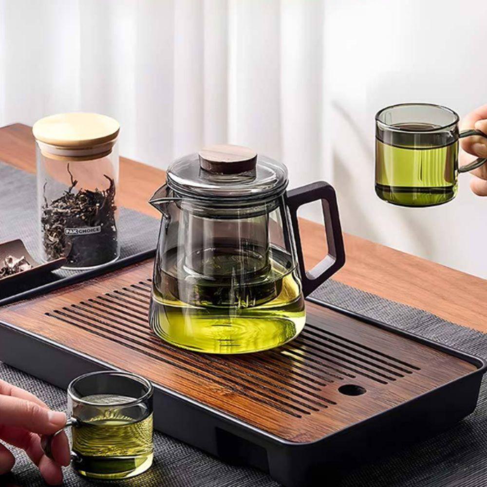 Thickened Glass Tea Separation Teapot Heat Resistant Kung Fu Tea Set Coffee Pot Office Teapot