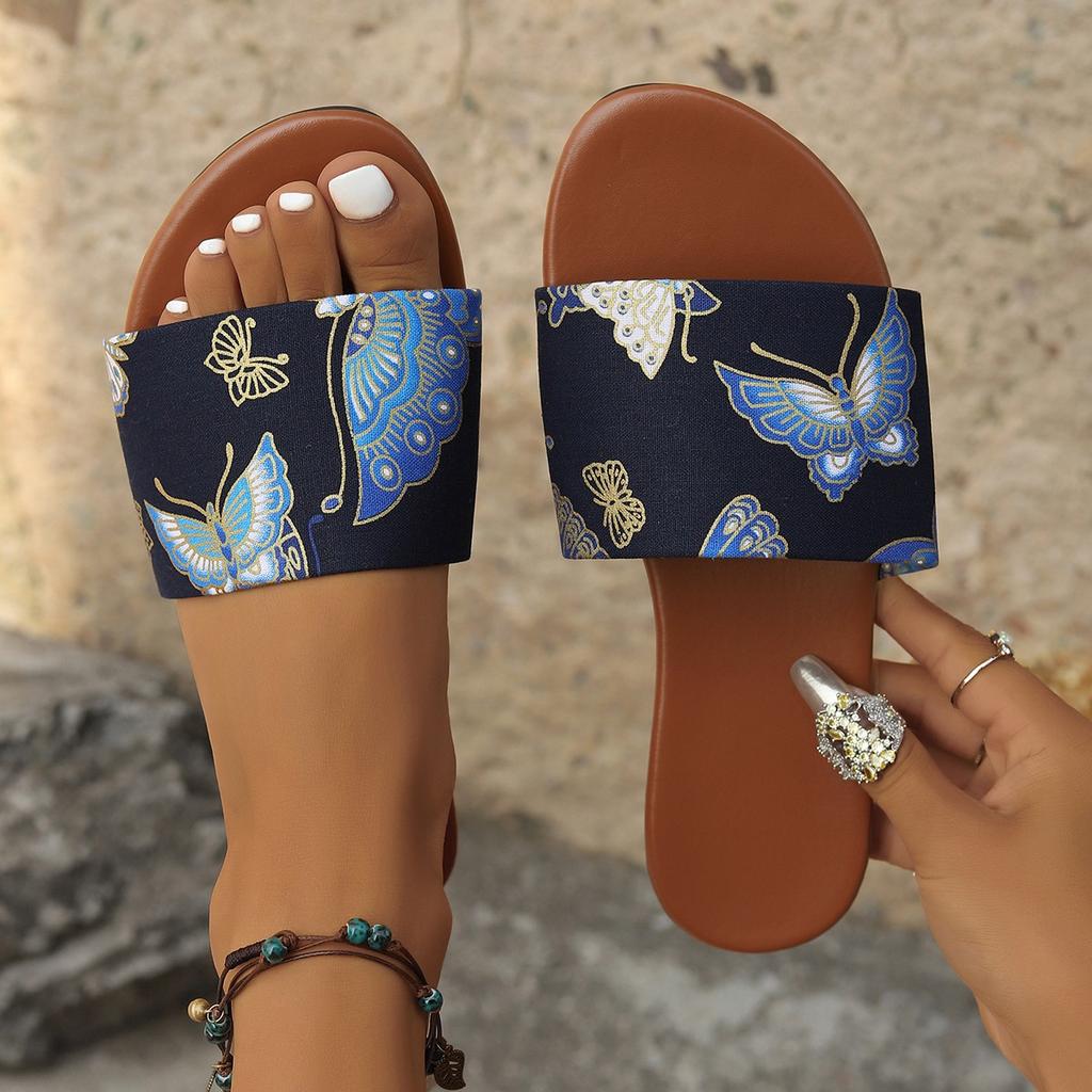 Mode Damen Flache Hausschuhe Mode Denim Designer Hausschuhe Lässige Flache Sandalen Sommer Strand Sexy Elegant Damen Schuhe Hausschuhe für Zuhause Damen