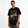 Vintage Softball Heart Print Casual Short Sleeve Tee Pure cotton T-shirt
