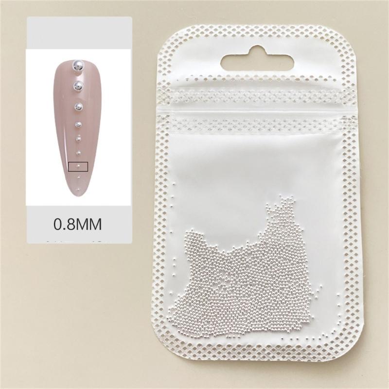 Multi-Size Nail Caviar Beads Micro 3D Nail Art Decorations Mini Metal Nail Beads Nails Jewelry DIY Nail Designs Gifts