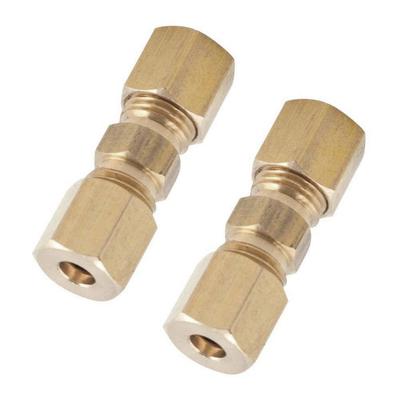 5 piezas 3/16" Diámetro Exterior Líneas de Freno Hidráulico Tubería Latón Conexiones de Unión para Línea de Freno Reductor Recto Kits de Compresión Conector Acceso Coche