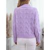 Women's Half-neck Twist Knit Autumn and Winter Loose Cable Pullover Sweater