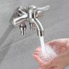 Rubinetto a 3 vie in acciaio inossidabile Tre rubinetti Rubinetto per lavatrice Acqua Bagno Cucina Rubinetto