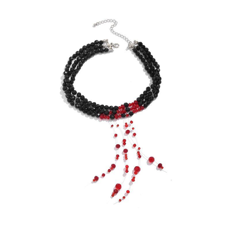 Vintage Tassel Crystal Necklace for Women 2026 European and American Trendy Niche Design Personality Internet Celebrity Style Versatile Clavicle Chain