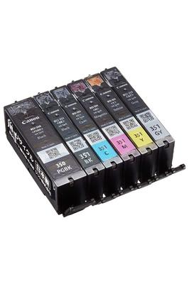 JIT Kompatibel mit Canon Recycelter Tinte Hergestellt in Japan BCI-351+350/6MP Drucker, 6-Farben-Set, (JIT-NC3503516P)